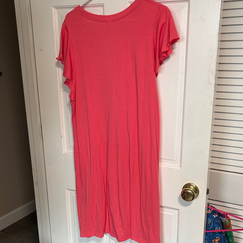 GAP Coral Ruffle Sleeve Midi Dress - Picture 6 of 7
